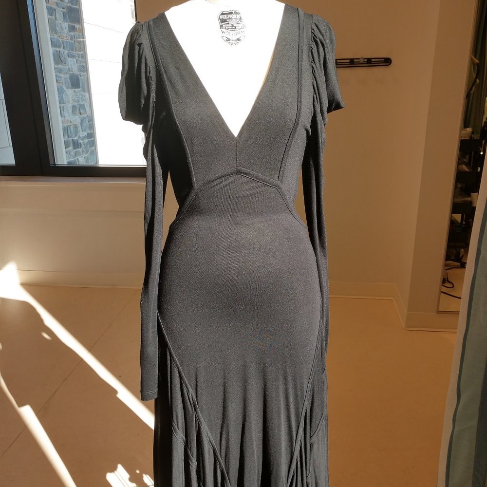 Sexy, Victorian, Goth vibe Black Knit Dress